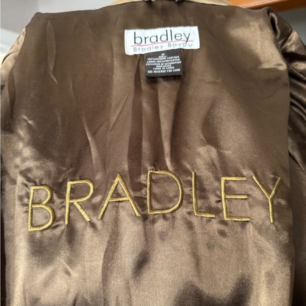Bradley Bayou Medium Camel/Caramel Brown‎ Suede Leather Coat Cotton Lacing - Picture 8 of 10
